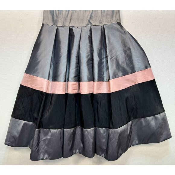 S.L. Fashions Womens Fit & Flare Party Dress Size 6 Black Metallic Sleeveless - Picture 5 of 13